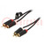 Cable; RCA plug x2,both sides; 3m; Plating: gold-plated; black