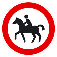 Modellbeispiel: Verkehrsschild Verbot für Reiter (Art. 11.5657)