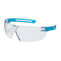 uvex Schutzbrille x-fit, Scheibentönung: farblos, Rahmenfarbe: blau transluzent