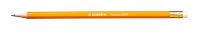 Bleistift mit Radierer STABILO® Swano®, Bezeichnung der Härte: HB, Ausführung des Spitzzustandes: gespitzt, Radierer vorhanden, Farbe des Schaftes: Gelb