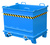 Baustoffcontainer BC 1000 lackiert RAL5012 Lichtblau Stapler Anbaugerät