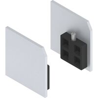 Produktbild zu SOLIDO 80 Set placchette copertura p.profilo montaggio parete anod.argento