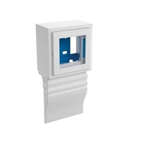 GGK BOITIER APPAREILLAGE 45X45 POUR PLINTHE ÉLECTRIQUE BELLE ÉPOQUE 20X80MM BLANC 114311