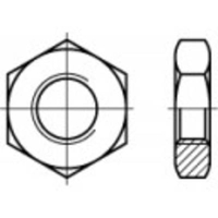 TOOLCRAFT TUERCAS HEXAGONALES M5 DIN 439, ACERO INOXIDABLE A4, 100 UNIDADES