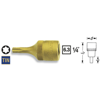 Schraubendreher-Steckschlüsseleinsatz TORX 8502-T20 - Vierkant hohl 6,3 mm (1/