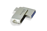 Integral 128GB 360-C Dual USB-C & USB 3.0 USB flash drive USB Type-A / USB Type-C 3.2 Gen 1 (3.1 Gen 1) Zilver