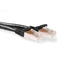 ACT Zwarte 25 meter SFTP CAT6A patchkabel snagless met RJ45 connectoren