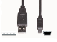 e+p CC 534 USB-kabel 1,5 m USB A Mini-USB A Zwart