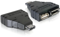 DeLOCK Adapter Power-over-eSATA > 1x eSATA/1x USB 1xeSATA, 1xUSB Schwarz