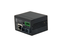 LevelOne IEC-4301 netwerk media converter 100 Mbit/s Single-mode Zwart