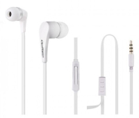 Qoltec 50803 słuchawki/zestaw słuchawkowy Przewodowa Douszny Połączenia/muzyka Biały