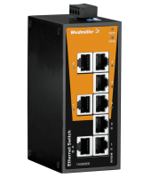 Weidmüller IE-SW-BL08-8TX Unmanaged Fast Ethernet (10/100) Zwart