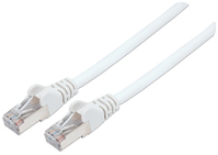 Intellinet Network Patch Cable, Cat6, 7.5m, White, Copper, S/FTP, LSOH / LSZH, PVC, RJ45, Gold Plated Contacts, Snagless, Booted, Lifetime Warranty, Polybag