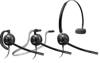 POLY HW540D Kopfhörer Kabelgebunden Ohrbügel, Kopfband, Nackenband Büro/Callcenter Schwarz