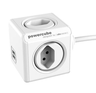 Allocacoc PowerCube Extended USB Verlängerungskabel 1,5 m 4 AC-Ausgänge Drinnen Weiß