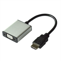 VALUE HDMI - VGA+3.5mm VGA (D-Sub) + 3,5mm Negro, Plata
