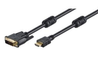 M-Cab HDMI / DVI-D Kabel - schwarz - 3.0m - vergoldet