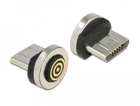 DeLOCK 65932 Kabeladapter Magnet USB Type Micro-B Schwarz, Silber