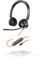 POLY 3320 Headset Vezetékes Fejpánt Hívás/zene USB C-típus Fekete