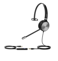 Yealink UH36 Mono Teams Zestaw słuchawkowy Przewodowa Opaska na głowę Biuro/centrum telefoniczne USB Typu-A Czarny, Srebrny