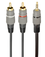 Gembird CCA-352-10M Audio-Kabel 3.5mm 2 x RCA Schwarz, Grau