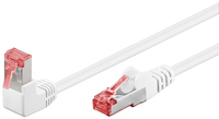 Goobay CAT 6 Patch Cable 1x 90° Angled, S/FTP (PiMF), white