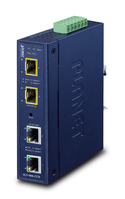 PLANET Industrial 2-Port netwerk media converter Blauw