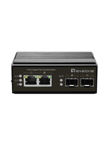 LevelOne IGP-0432 łącza sieciowe Nie zarządzany Gigabit Ethernet (10/100/1000) Obsługa PoE Czarny