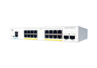 Cisco Catalyst 1000-16P-E-2G-L Network Switch, 16 Gigabit Ethernet PoE+ Ports, 120W PoE Budget, two 1 G SFP Uplink Ports, Fanless Operation, Enhanced Limited Lifetime Warranty (...