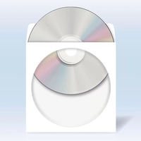 HERMA CD/DVD-Papierhüllen weiß mit Klebefläche 1000 St.
