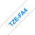 Brother TZE-FA4 cinta para impresora de etiquetas Azul sobre blanco