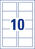 Avery C32016-10 nieprzylepne etykiety 100 szt. Biały Prostokąt