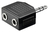 Goobay 11104 cambiador de género para cable 3.5 mm 2 x 3,5mm Negro