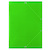 Teczka z gumką DONAU, karton, A4, 400gsm, 3-skrz., zielona