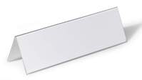 Durable Clear Plastic Table Place Name Holders and Inserts | 25 Pack | 105x297mm