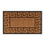 Relaxdays Fußmatte, 45x75 cm, griechisches Muster, Gummi & Kokos, rutschfest, Türvorleger, innen & außen, natur/schwarz