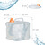 Relaxdays faltbarer Wasserkanister 4er Set, 5 l, Faltkanister mit Hahn, BPA-frei, lebensmittelecht, transparent/orange