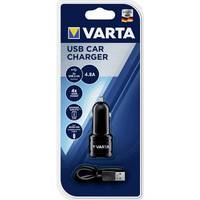 Varta Car Power Dual USB-autolader Auto-adapter Sigarettenaansteker 3,4A incl. Micro-USB & datakabel