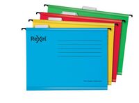 Rexel Classic A4 Suspension File Card 15mm V Base Assorted Colours (Pack 10)