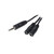 Audio Y-Kabel 3,5mm Klinke Stecker / 2x Buchse Länge: 0,20m, Good Connections®