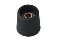 Drehknopf, 6 mm, Kunststoff, schwarz, Ø 16 mm, H 16 mm, A3116069