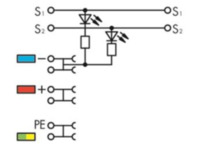 4-Leiter-Initiatorenklemme, Push-in-Anschluss, 0,14-1,5 mm², 13.5 A, 4 kV, grau,