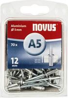 Novus 110030692 Popszegecs (Ø x H) 5 mm x 12 mm Alumínium Alumínium 70 db