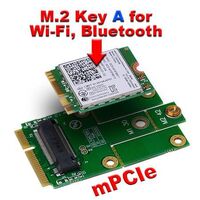 M.2 Key A to mini PCIe Adapter M.2 (NGFF) to mPCIe (PCIe+USB) Suitable for intel 7260NGW with 802.11ac WiFi & Bluetooth 4.0 etc