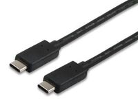 EQUIP USB 2.0 TYPE C CABLE 1M USB 2.0 Type C Cable, 1m, 1 m, USB C, USB C, USB 2.0, Male/Male, Black