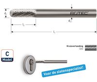 Rotec 432.0601-80 HM-Stiftfrees 6 mm model C