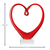 LEONARDO Skulptur HEART aus Glas, mit Sockel, perfekt als Geschenk geeignet rot, 090871 Maße