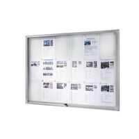Display case, aluminium frame, sliding doors