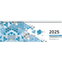 Tischquerkalender 116 29,6x9,9cm 1 Woche/2 Seiten blau 2025