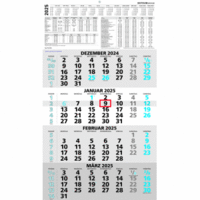 Viermonatskalender 959 33x59cm blau 2025